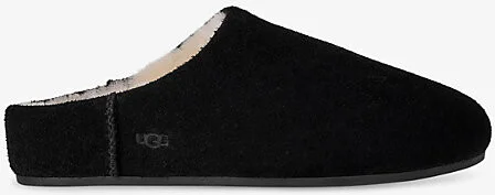 Womens Black Elea Suede Slippers Eur 38/5 Uk Women
