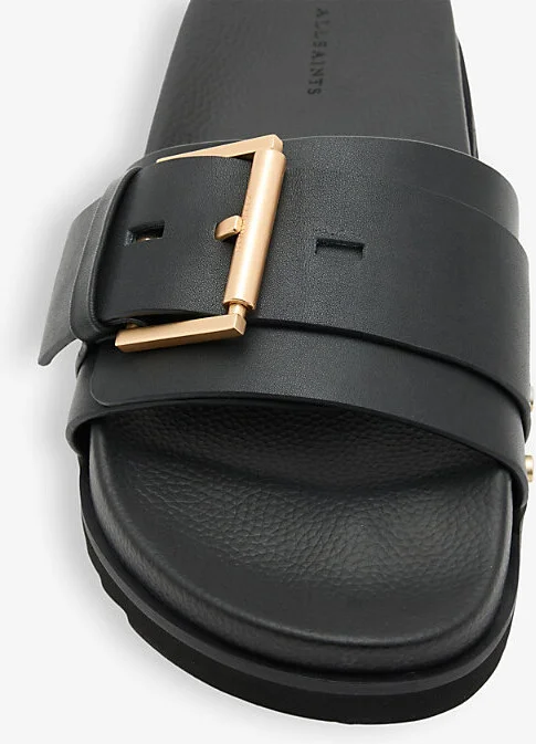 Womens Black Ellie Buckle-Embellished Leather Sandals Eur 36 / 3 Uk Women - Image 2