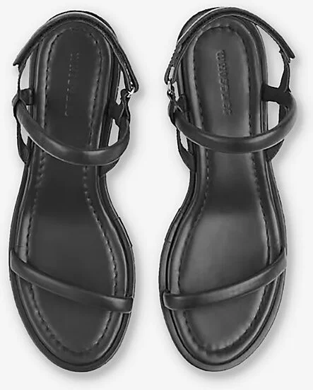 Womens Black Enslee Leather Heeled Sandals Eur 36 / 3 Uk Women - Image 2