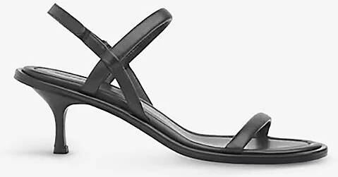 Womens Black Enslee Leather Heeled Sandals Eur 36 / 3 Uk Women