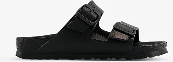 Womens Black Eva Arizona Two-Strap Rubber Sandals Eur 40 / 7 Uk Women