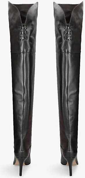Womens Black Eve Over-The-Knee Leather Boots Eur 38/5 Uk Women - Image 2