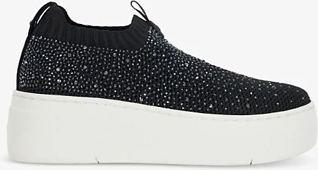 Womens Black Fabric Elements Fly Knit Platform Knitted Low-Top Trainers Eur 36 / 3 Uk Women
