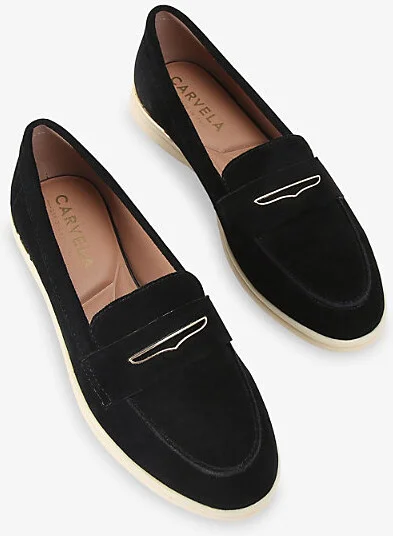 Womens Black Fia Suede Loafers Eur 38/5 Uk Women - Image 2