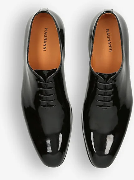Womens Black Flex Tonal-Stitching Leather Oxford Shoes Eur 42 / 8 Uk Men - Image 2