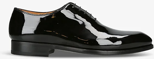 Womens Black Flex Tonal-Stitching Leather Oxford Shoes Eur 42 / 8 Uk Men
