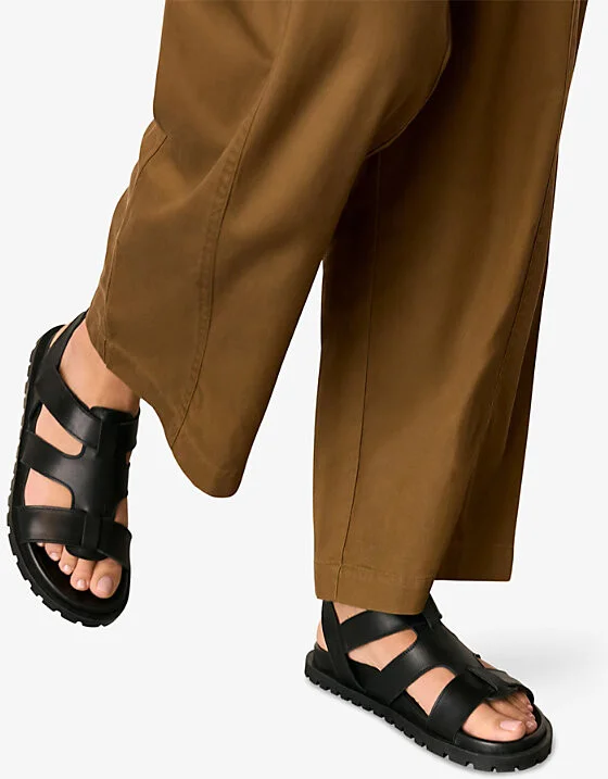Womens Black Freya Fisherman Leather Sandals Eur 40 / 7 Uk Women - Image 2