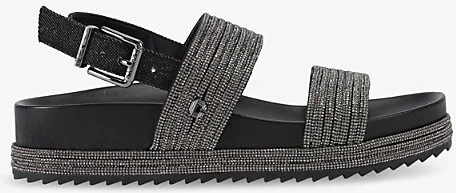 Womens Black Gala Crystal-Embellished Woven Sandals Eur 40 / 7 Uk Women