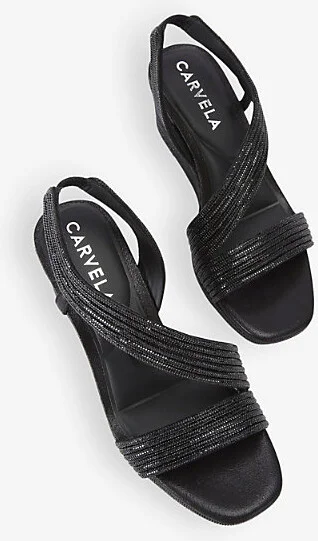 Womens Black Gala Jewel-Embellished Rope-Effect Wedge-Heeled Woven Sandals Eur 39 / 6 Uk Women - Image 2