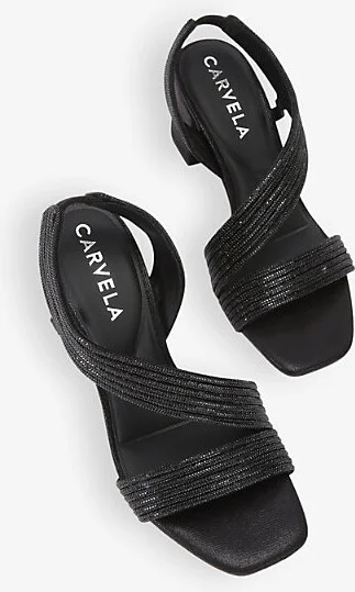 Womens Black Gala Jewel-Embellished Rope-Effect Woven Sandals Eur 38/5 Uk Women - Image 2