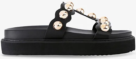 Womens Black Gianna Faux-Leather Sandals Eur 42/ 9 Uk Women