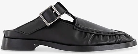 Womens Black Gianna Leather Mules Eur 41 / 8 Uk Women