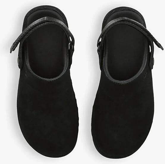 Womens Black Goldenstar Adjustable Heel-Strap Suede Clog Eur 37 / 4 Uk Women - Image 2