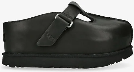 Womens Black Goldenstar Hi Clog Leather Platform Clogs Eur 41 / 8 Uk Women