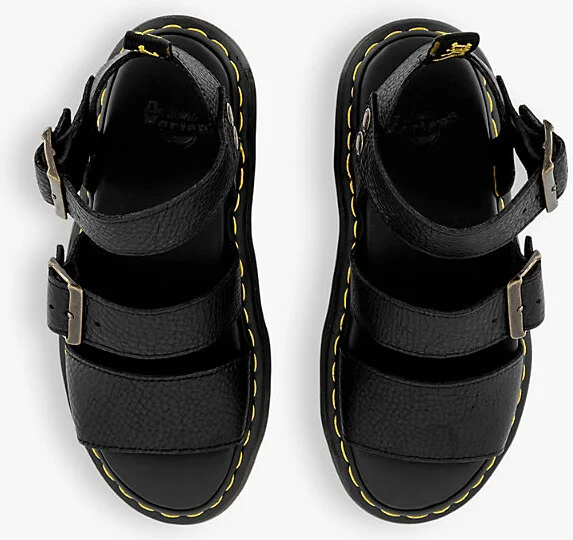 Womens Black Grpyhon Quad Strappy Leather Sandals Eur 39 / 6 Uk Women - Image 2