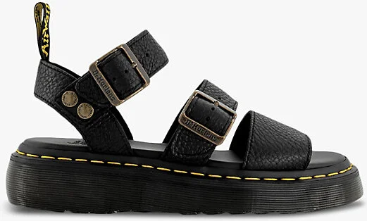 Womens Black Grpyhon Quad Strappy Leather Sandals Eur 39 / 6 Uk Women