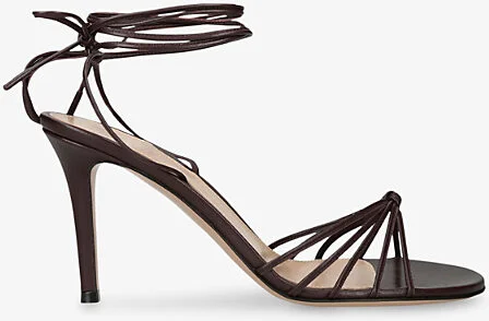 Womens Black Gwyneth 80 Leather Heeled Sandals Eur 37.5 / 4.5 Uk Women