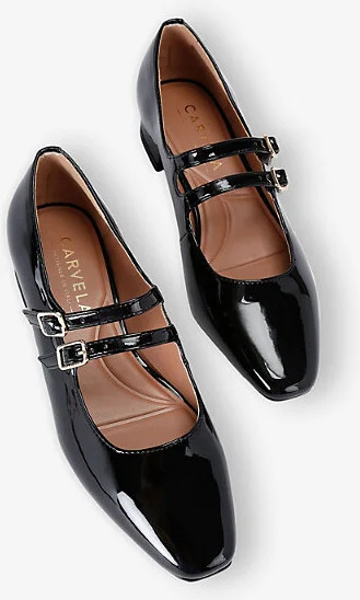 Womens Black Harper Patent-Leather Heeled Pumps Eur 37 / 4 Uk Women - Image 2