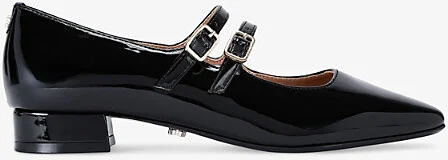 Womens Black Harper Patent-Leather Heeled Pumps Eur 37 / 4 Uk Women