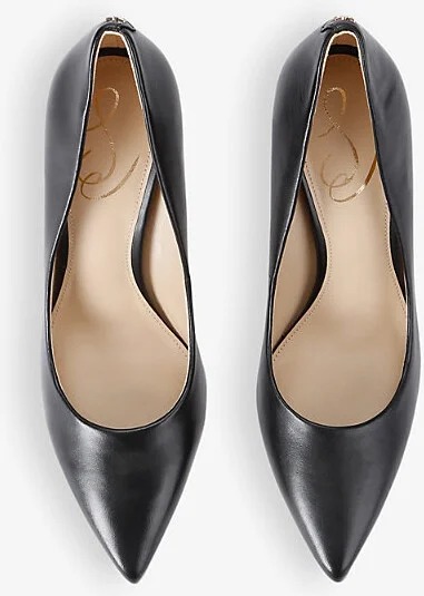 Womens Black Hazel Leather Heeled Courts Eur 40 / 7 Uk Women - Image 2