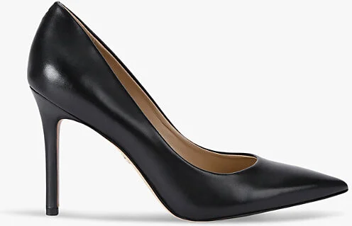 Womens Black Hazel Leather Heeled Courts Eur 40 / 7 Uk Women