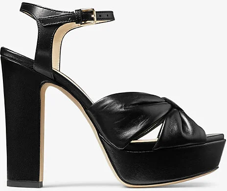 Womens Black Heloise 120 Bow-Embellished Leather Platform-Heeled Sandals Eur 38.5 / 5.5 Uk Women