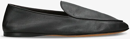 Womens Black Hereditas Flat Leather Loafers Eur 40 / 7 Uk Women