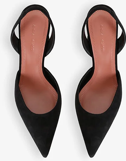 Womens Black Holli 70 Suede Slingback Heels Eur 36 / 3 Uk Women - Image 2