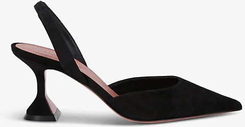 Womens Black Holli 70 Suede Slingback Heels Eur 36 / 3 Uk Women