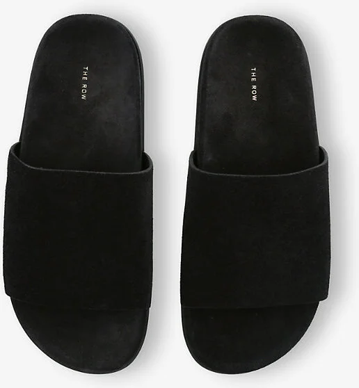 Womens Black Hugh Suede Slides Eur 40 / 7 Uk Women - Image 2