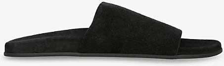 Womens Black Hugh Suede Slides Eur 40 / 7 Uk Women