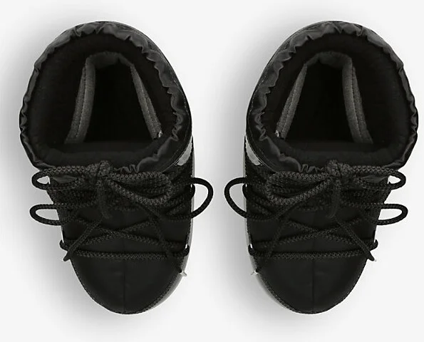 Womens Black Icon Brand-Print Woven Snow Boots Eur 35 / 2 Uk Women - Image 2