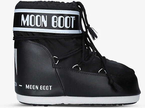 Womens Black Icon Low 2 Lace-Up Nylon Snow Boots Eur 35 / 2 Uk Women