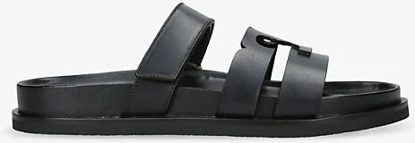 Womens Black Ines Sport Slide Leather Sandals Eur 38/5 Uk Women