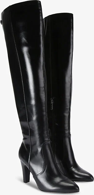Womens Black Infinite Otk Knee-High Heeled Faux-Leather Boots Eur 40 / 7 Uk Women - Image 2