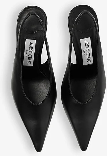 Womens Black Isa 95 Slingback Leather Heeled Courts Eur 39.5 / 6.5 Uk Women - Image 2