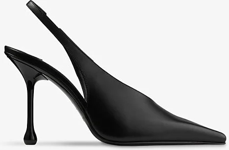 Womens Black Isa 95 Slingback Leather Heeled Courts Eur 39.5 / 6.5 Uk Women