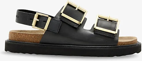 Womens Black Isla Leather Sandals Eur 39 / 6 Uk Women