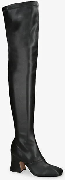 Womens Black Janis 80 Over-The-Knee Leather Boots Eur 41 / 8 Uk Women - Image 2