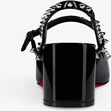 Womens Black Janispikes 55 Patent-Leather Heeled Courts Eur 40 / 7 Uk Women - Image 2