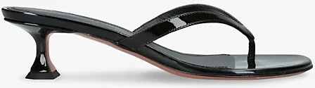 Womens Black Juliette Thong 45 Leather Heeled Sandals Eur 36 / 3 Uk Women