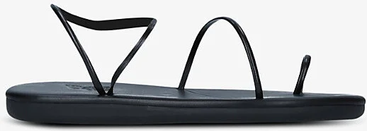 Womens Black Kansiz Faux-Leather Sandals Eur 35 / 2 Uk Women