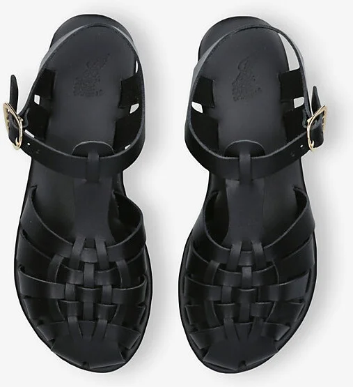Womens Black Karina Leather Sandals Eur 42/ 9 Uk Women - Image 2