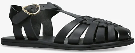 Womens Black Karina Leather Sandals Eur 42/ 9 Uk Women