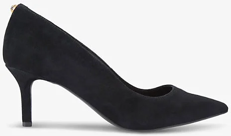 Womens Black Kensington Flexi Heeled Suede Court Shoes Eur 36 / 3 Uk Women