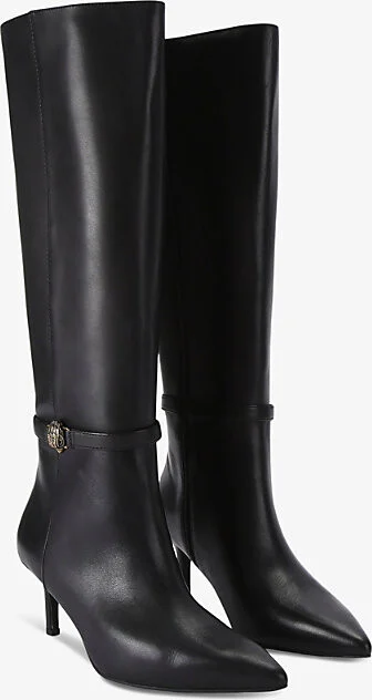 Womens Black Kensington Flexi Leather Heeled Knee-High Boots Eur 39 / 6 Uk Women - Image 2