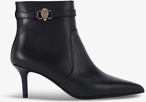 Womens Black Kensington Flexi Woven Leather Ankle Boots Eur 37 / 4 Uk Women