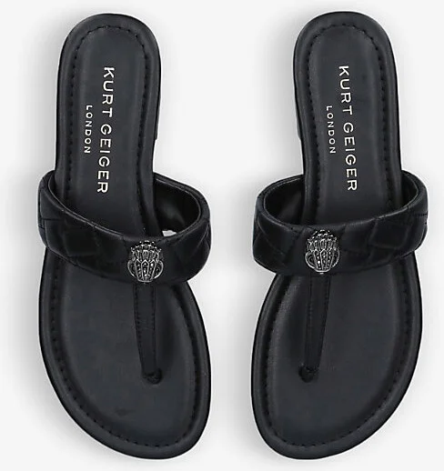 Womens Black Kensington T-Bar Leather Sandals Eur 39 / 6 Uk Women - Image 2