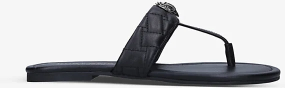 Womens Black Kensington T-Bar Leather Sandals Eur 39 / 6 Uk Women