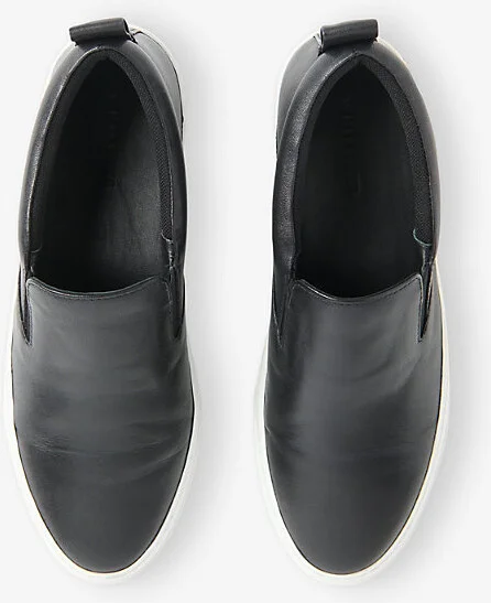 Womens Black Kinsley Slip-On Low-Top Leather Trainers Eur 36 / 3 Uk Women - Image 2